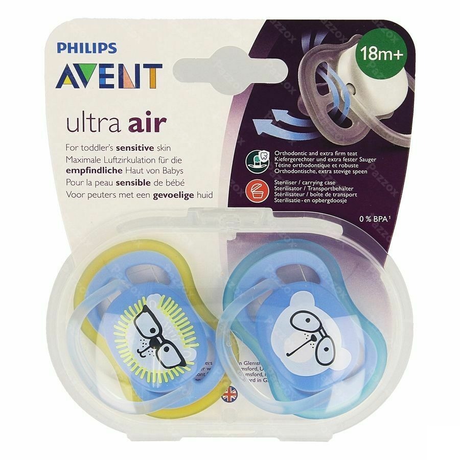 Philips Avent Fopspeen +18m Air Boy Leeuw Beer
