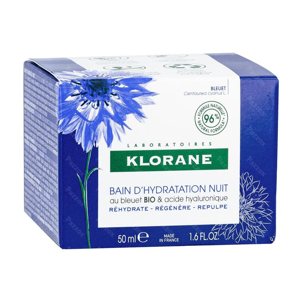 Klorane Gezicht Korenbloem Nacht Hydra Bad 50ml