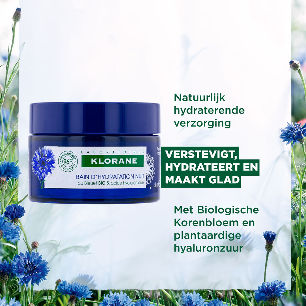 Klorane Gezicht Korenbloem Nacht Hydra Bad 50ml