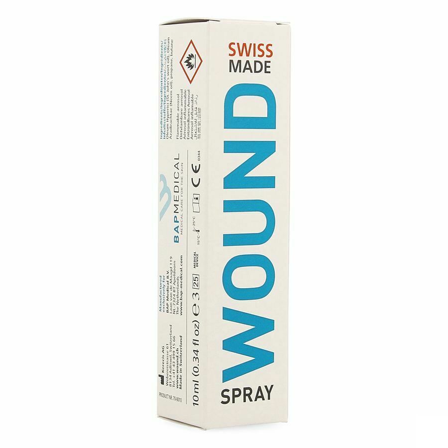 WOUND wondspray - 100% natuurlijk - voor (open) wonden - versnelt het herstel