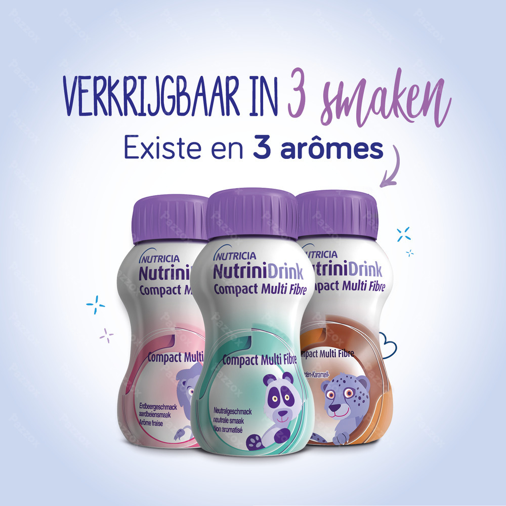 NutriniDrink Compact Multi Fibre Neutrale Smaak 4x125ml