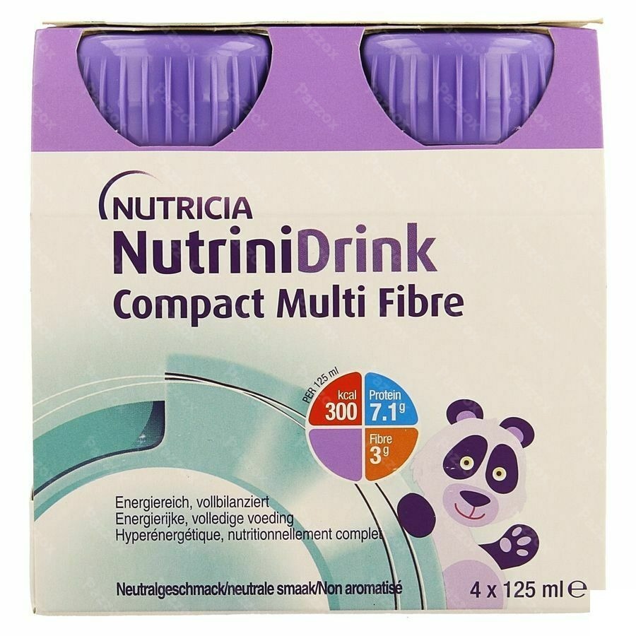NutriniDrink Compact Multi Fibre Neutrale Smaak 4x125ml