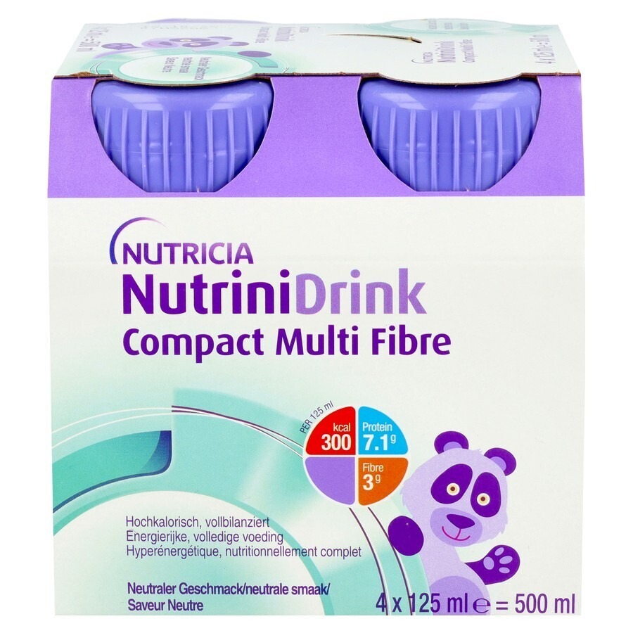 NutriniDrink Compact Multi Fibre Neutrale Smaak 4x125ml
