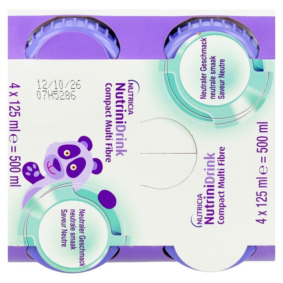 NutriniDrink Compact Multi Fibre Neutrale Smaak 4x125ml