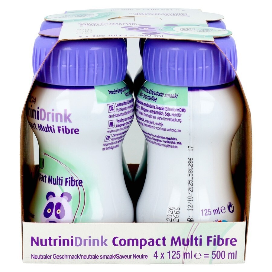 NutriniDrink Compact Multi Fibre Neutrale Smaak 4x125ml