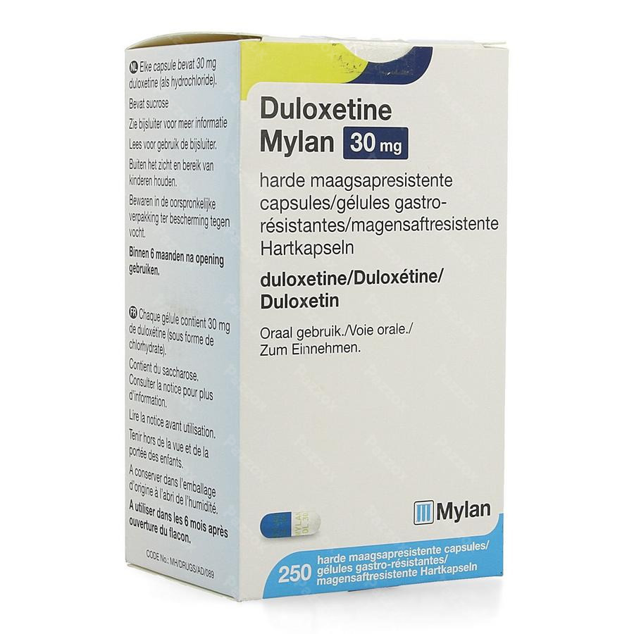 Duloxetine Mylan Maagsapres. Caps 250x30mg Fl Hdpe