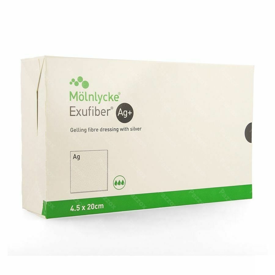 Exufiber Ag Gel.fibre Dressing Ster Wiek 4,5x20 10