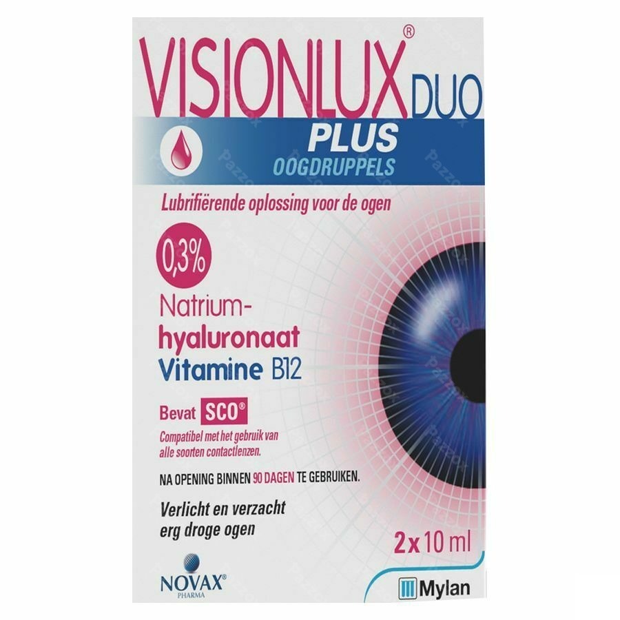 Visionlux Plus Oogdruppels Duo Fl 2 X 10ml