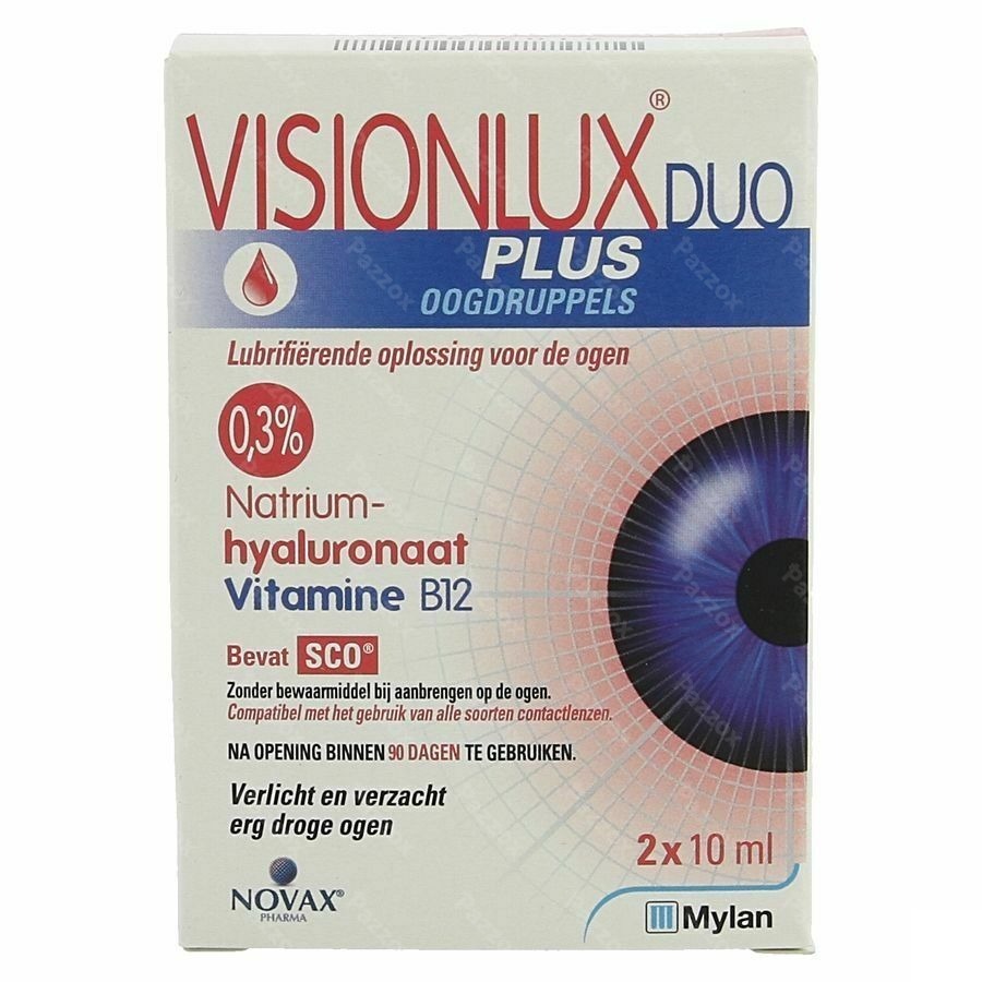 Visionlux Plus Oogdruppels Duo Fl 2 X 10ml