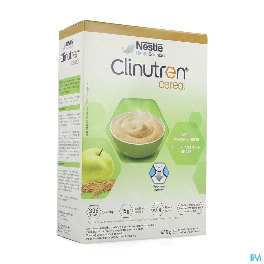 Clinutren Cereal Appel Hazelnoot 450g 