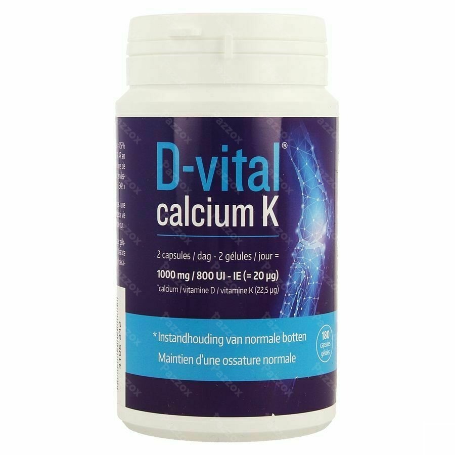 D-vital Calcium K 180 Capsules