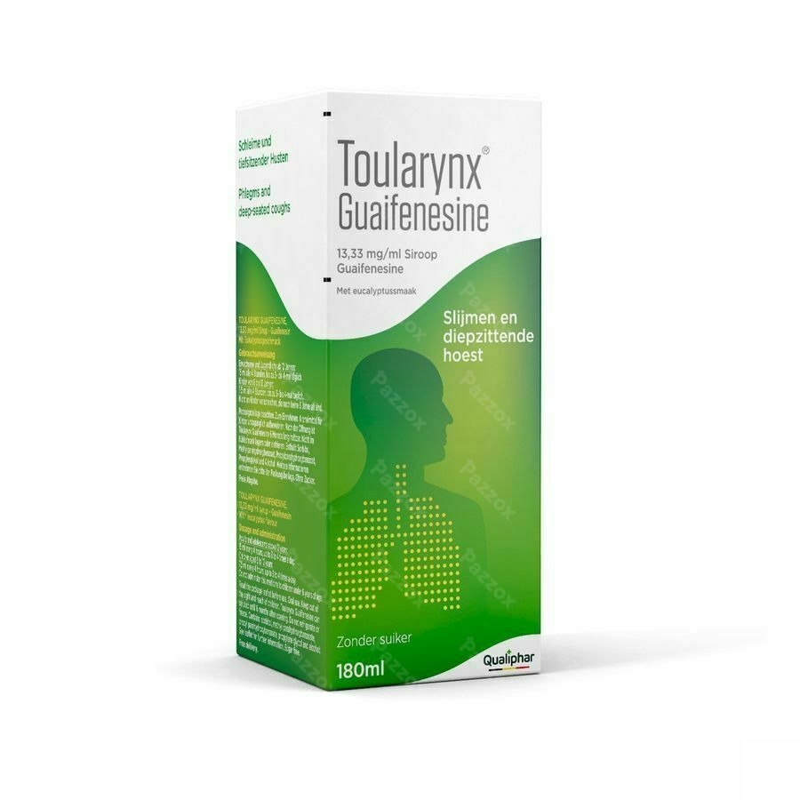 Toularynx Guaifenesine Slijmhoest en Diepzittende Hoest Siroop 180ml