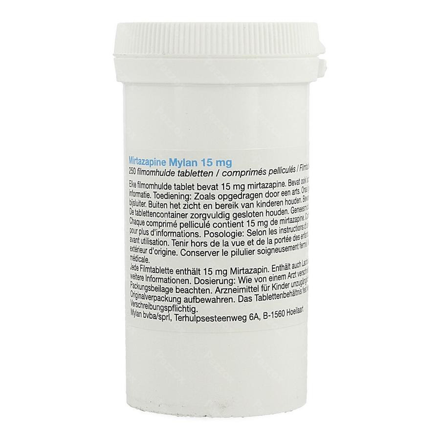 Mirtazapine Mylan 15mg Filmomh Tabl 250 X 15mg Pot