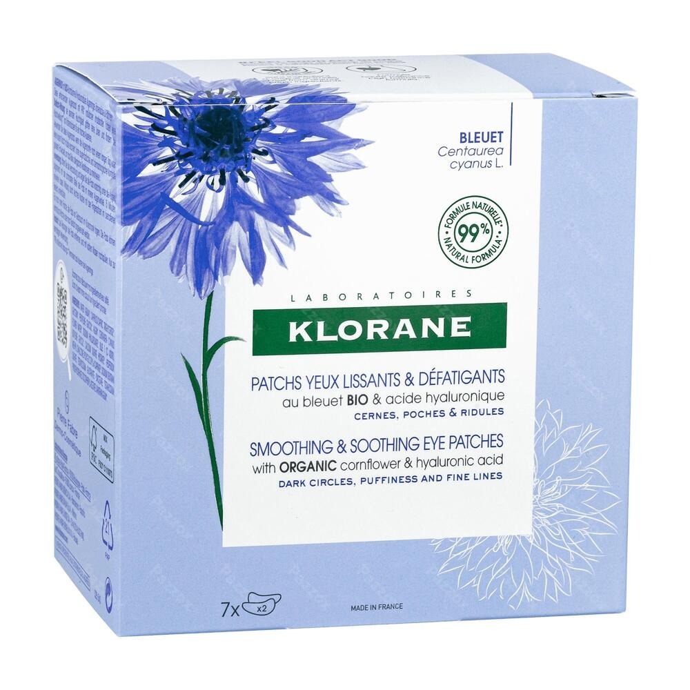 Klorane Gezicht Korenbloem Ontspannende Patch 7x2 Stuks