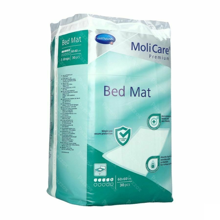 Molicare Pr Bed Mat 5d 60x60 30 P/s