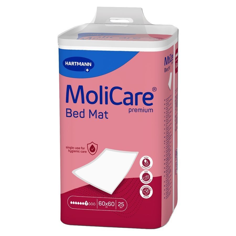 Molicare Pr Bed Mat 7dr 60x60 25 P/s
