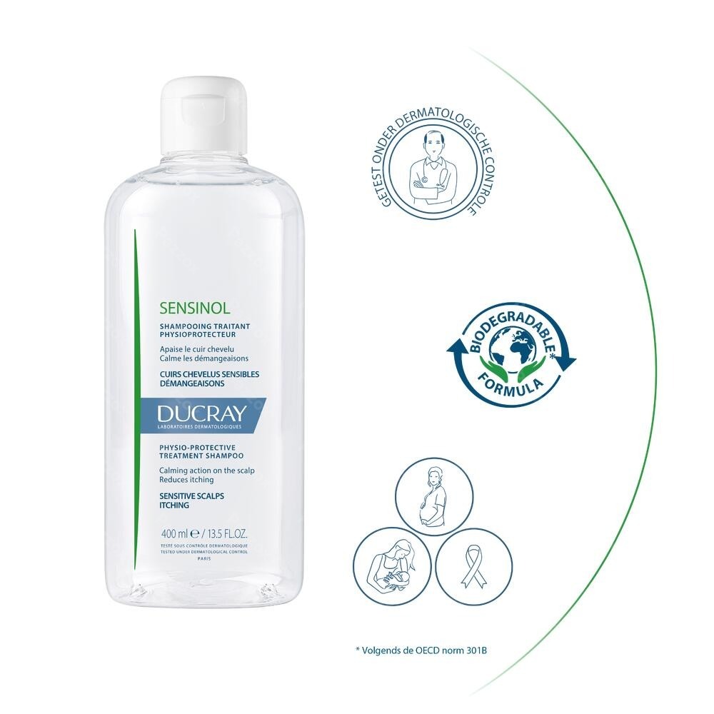 Ducray Sensinol Verzorgende Shampoo Gevoelige Hoofdhuid en Jeuk 400ml