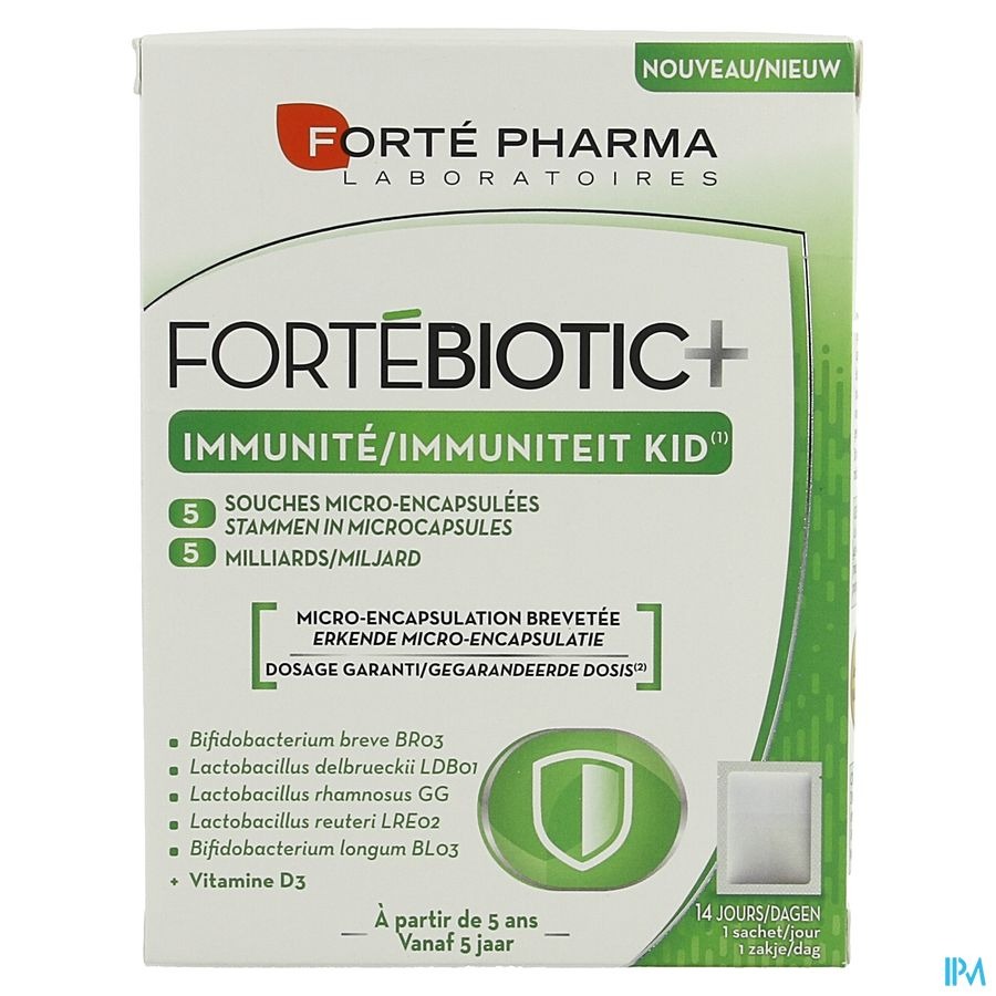 Fortebiotic+ Immuniteit Kid Vanille Sach 14