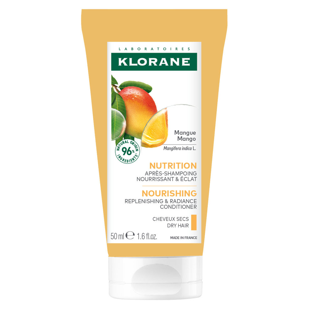 Klorane  Mango Voedende Conditioner, Voedt & geeft glans, Droog haar 50ml