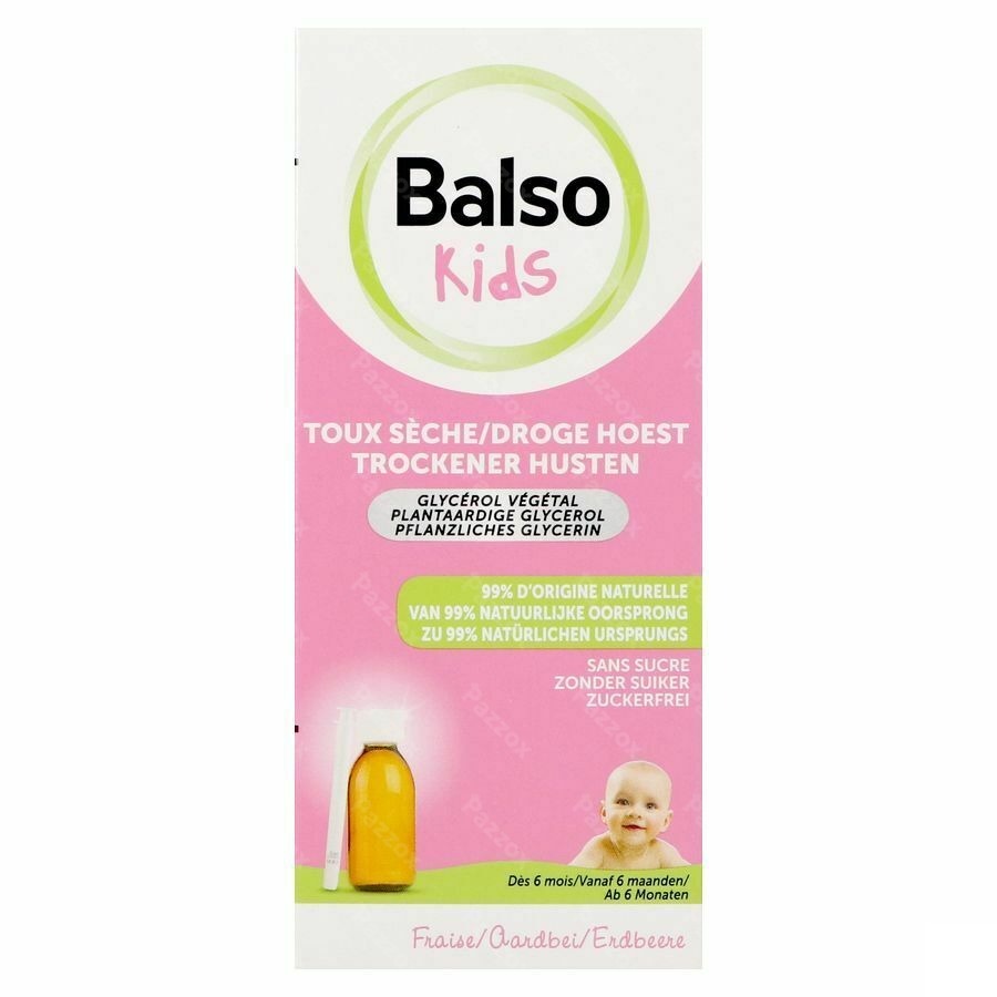 Balso Kids Hoestsiroop Z/suiker 125ml + Pipet Nf