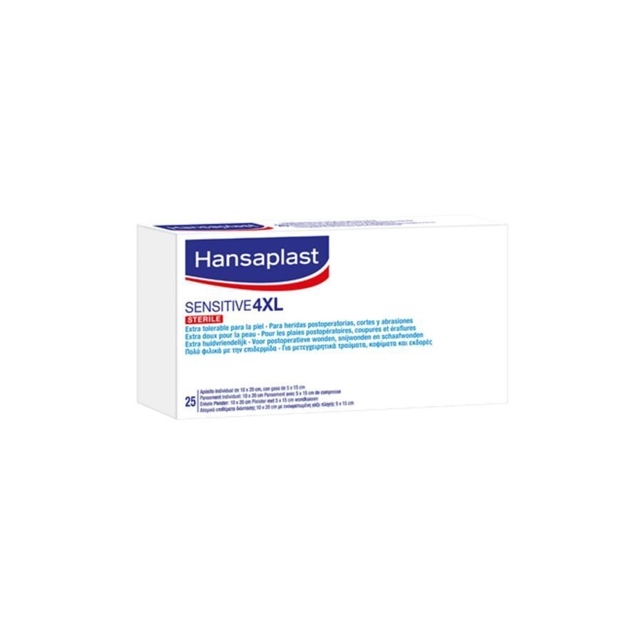 Hansaplast Sensitive Ster. 4xl 10cmx20cm Strips 25