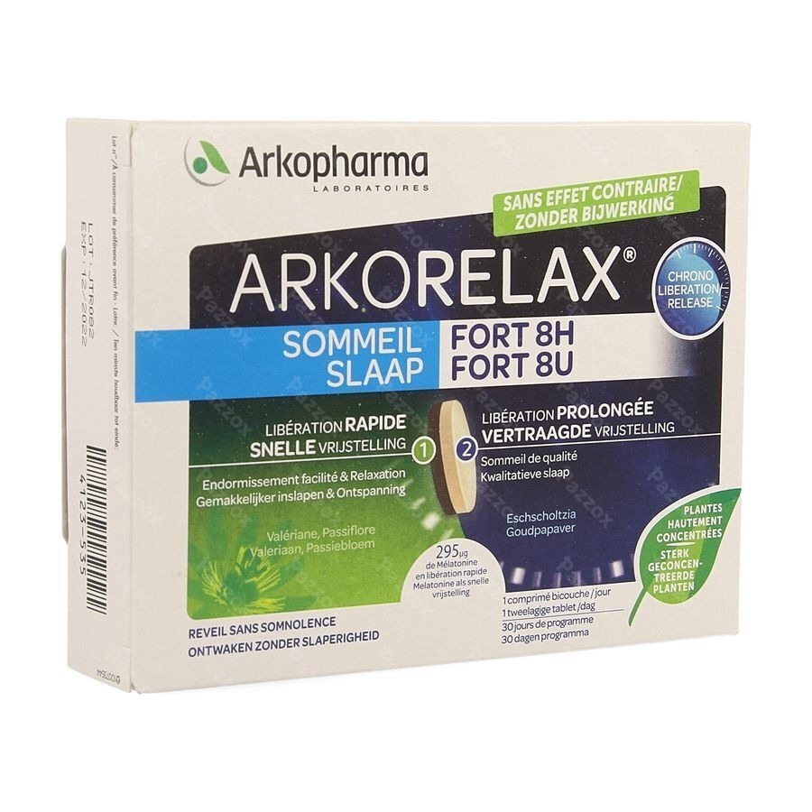 Arkopharma Arkorelax Slaap Fort 8u 30 Tabletten