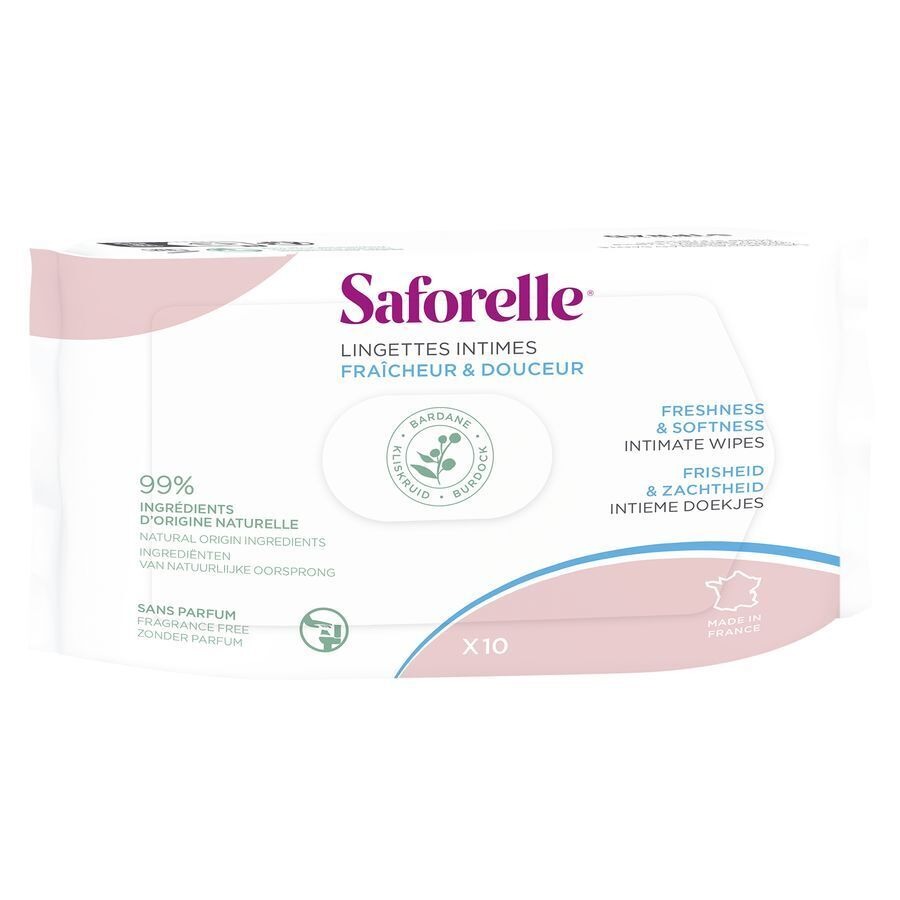 Saforelle Intieme Doekjes Flushable 10 Stuks 
