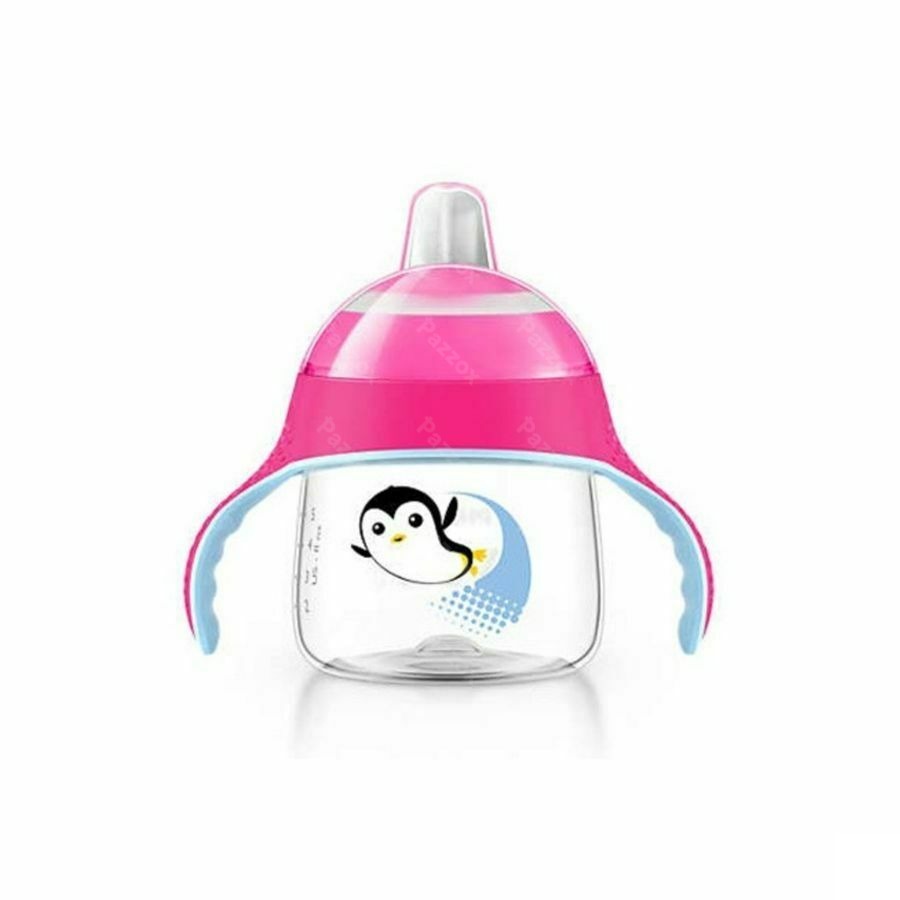 Philips Avent Lekvrije Pinguin Beker 200ml Roze