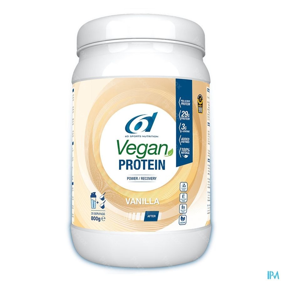 6d Sports Nutrition Vegan Protein Vanilla 800g