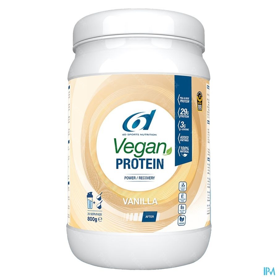 6d Sports Nutrition Vegan Protein Vanilla 800g