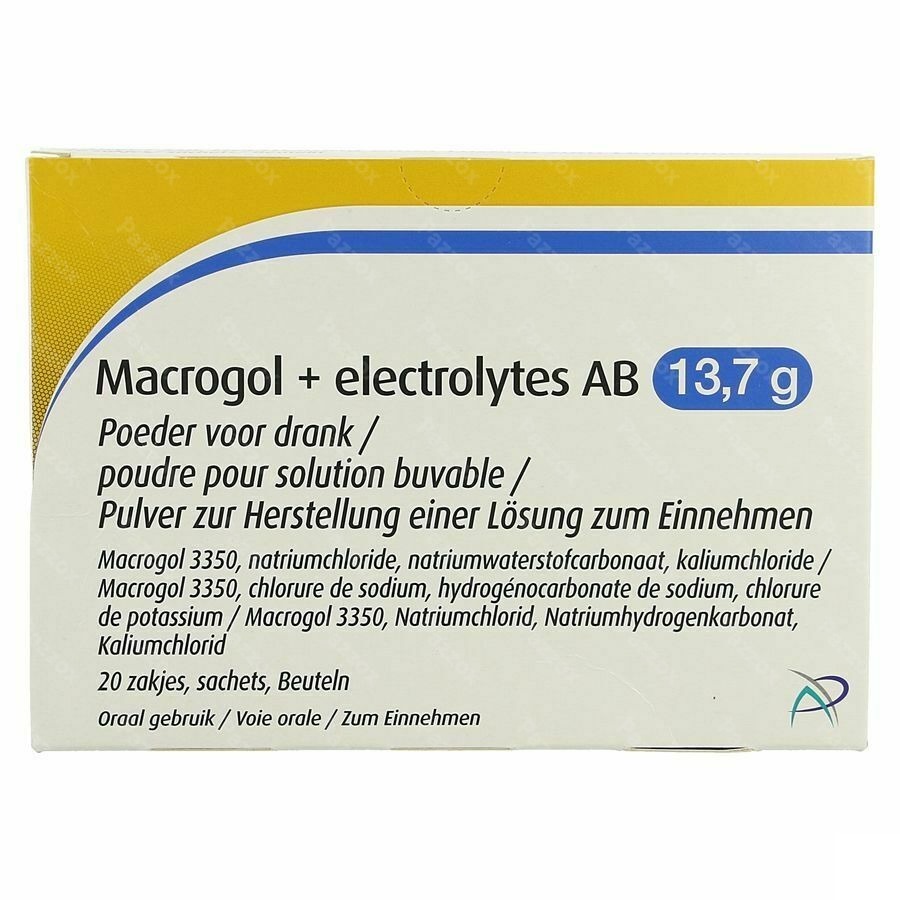 Macrogol+electrolytes Ab 13,7g Pdr Opl Zakje 20