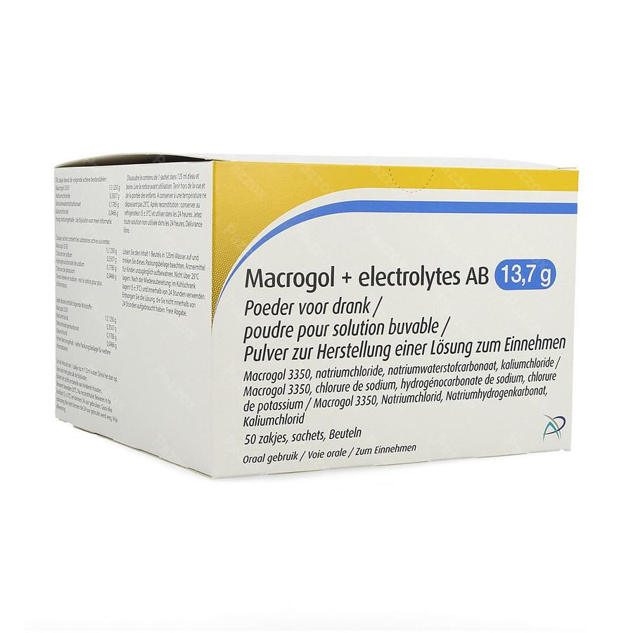 Macrogol+electrolytes Ab 13,7g Pdr Opl Zakje 50