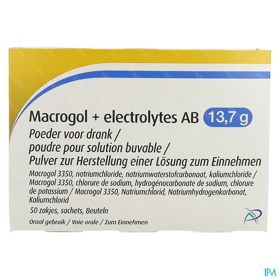 Macrogol+electrolytes Ab 13,7g Pdr Opl Zakje 50