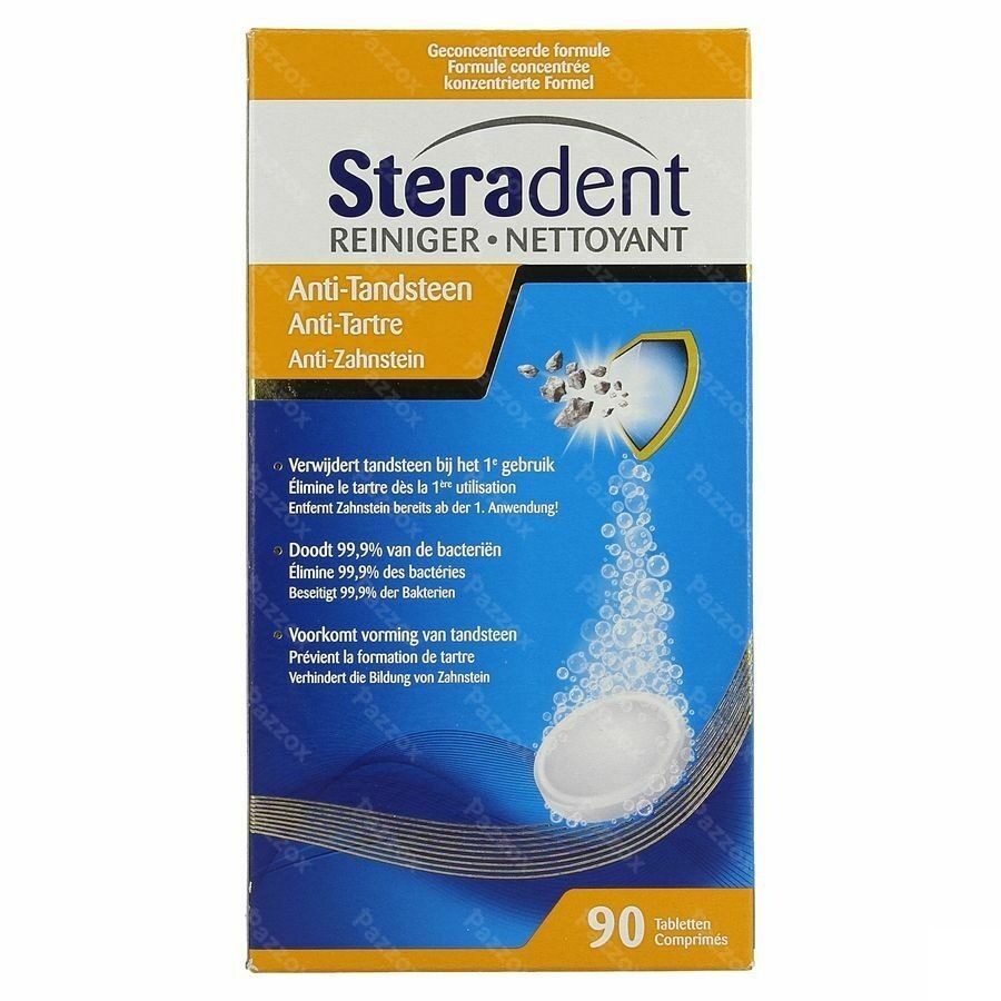 Steradent Anti-tandsteen Tabl 90