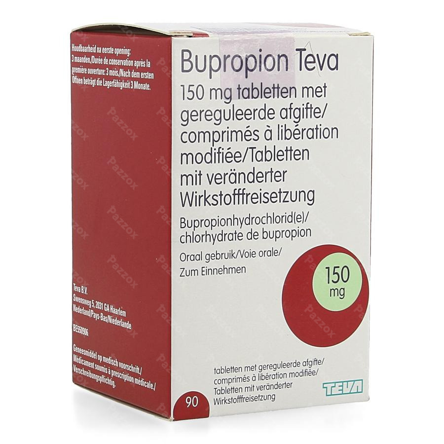 Bupropion Teva 150mg Geregul.afgifte Comp 90