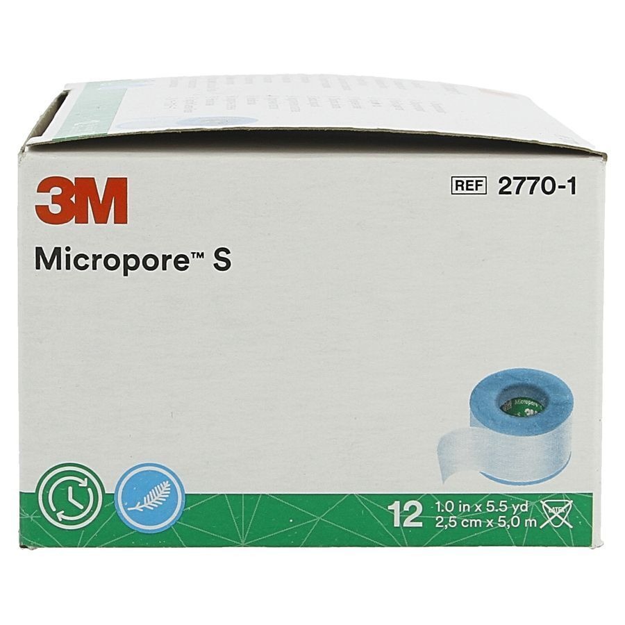 Micropore S 3m Hechtpleister 2,5x500cm 12