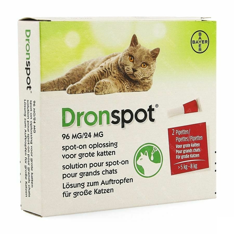 Dronspot 96mg/24mg Spot-on Kat Groot >5-8kg Pip 2