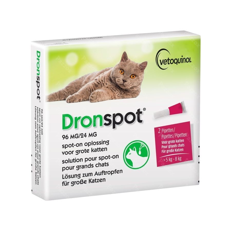Dronspot 96mg/24mg Spot-on Kat Groot >5-8kg Pip 2