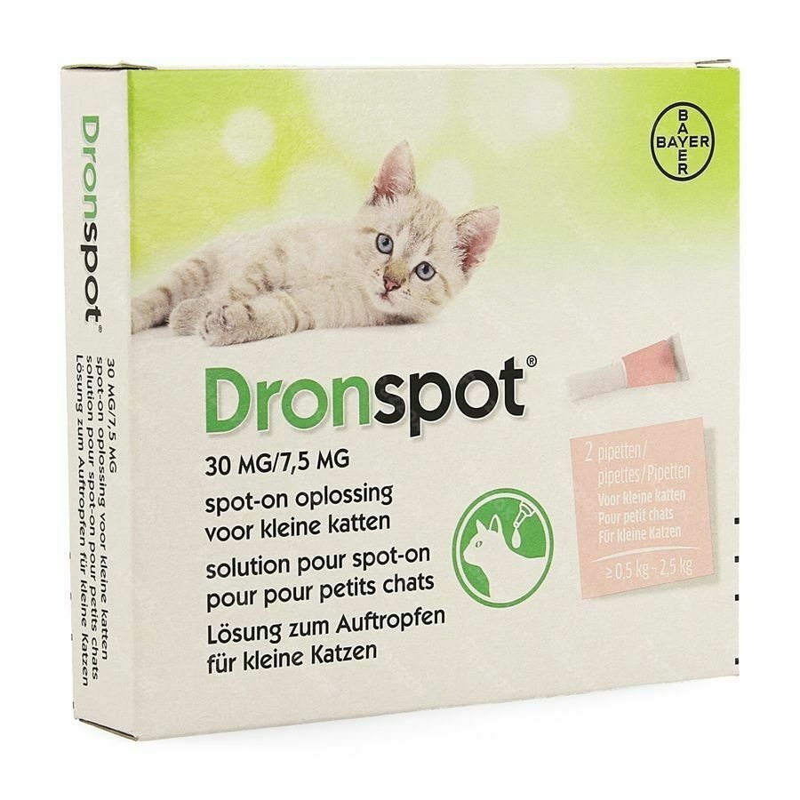 Dronspot 30mg/7,5mg Spot-on Kat Kl.>0,5-2,5kg Pip2