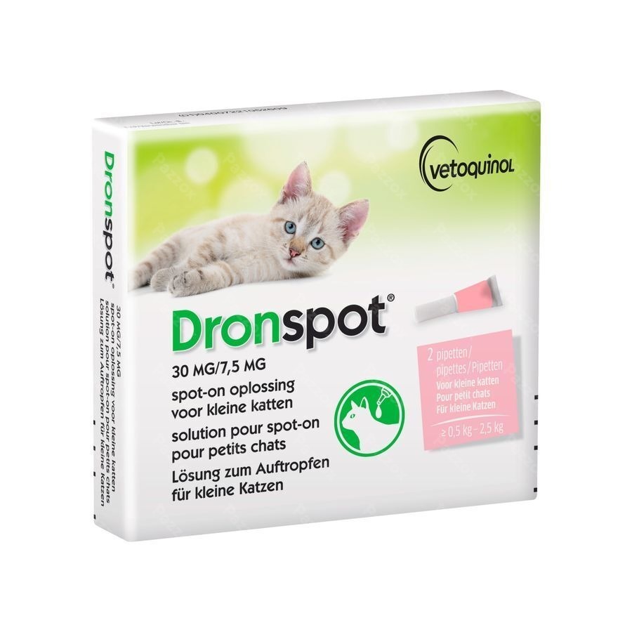 Dronspot 30mg/7,5mg Spot-on Kat Kl.>0,5-2,5kg Pip2