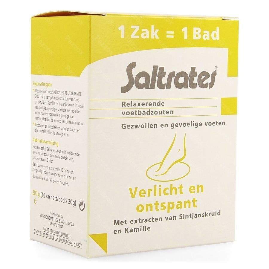 Saltrates Relaxerende Voetbadzouten 10x20g