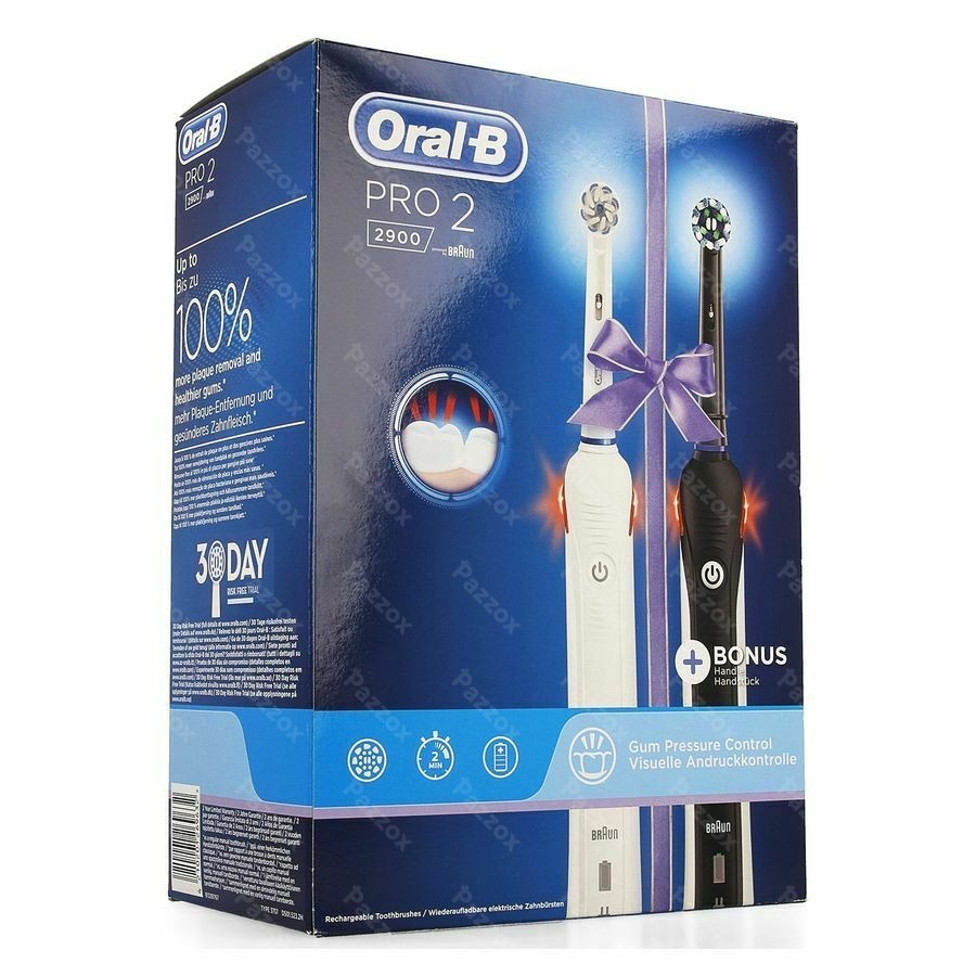 Oral-B Pro Duo pack Zwart + wit Elektrische Tandenborstels