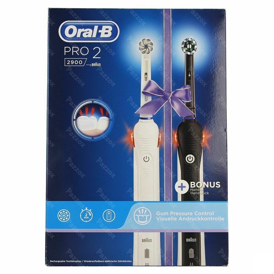 Oral-B Pro Duo pack Zwart + wit Elektrische Tandenborstels