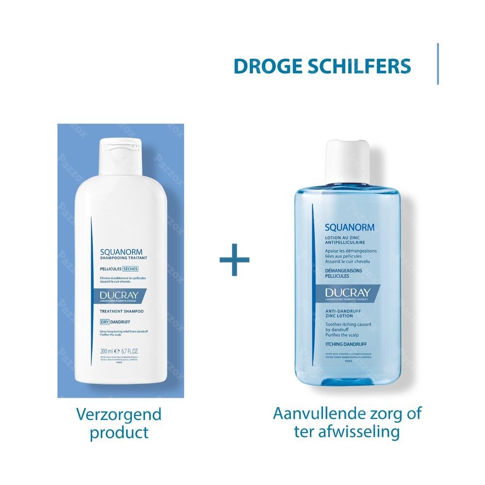 Ducray Squanorm Anti Roos Shampoo Droge Schilfers 200ml
