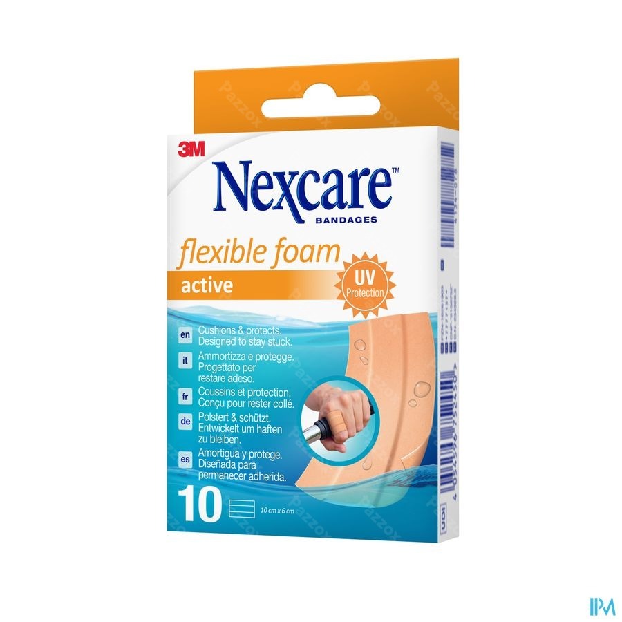 Nexcare 3m Flexible Foam Active Ha Pleist.strip 10
