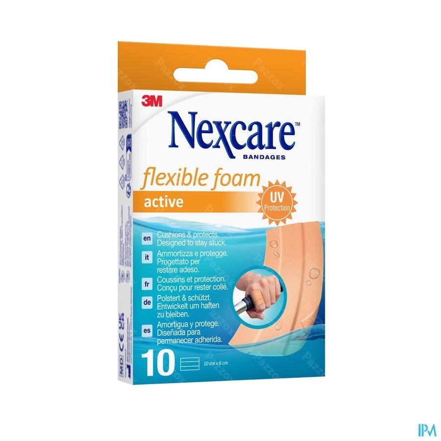 Nexcare 3m Flexible Foam Active Ha Pleist.strip 10