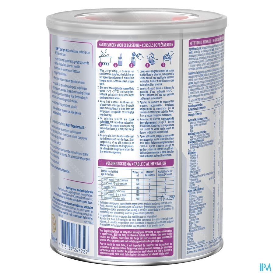 Nestlé Nan ExpertPro A.R. Zuigelingenmelk Baby 0-12 Maanden 800g