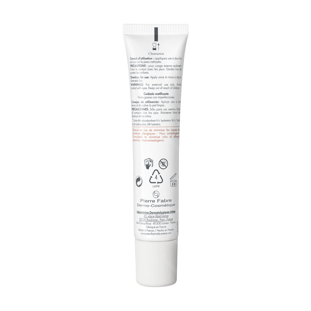 Avène Cleanance Matterende verzorging, Hydraterend & verminderd talg, Vette huid 40ml