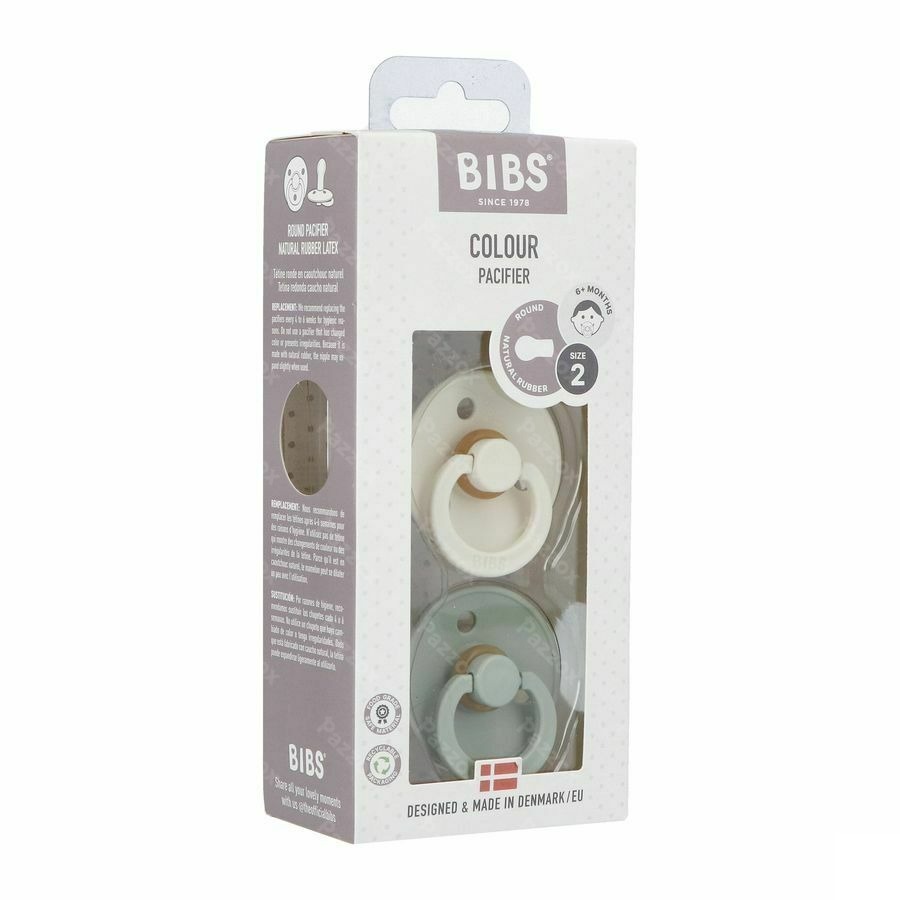 Bibs 2 Fopspeen Duo Sage Ivory