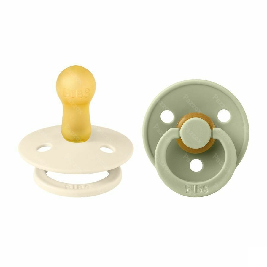 Bibs 2 Fopspeen Duo Sage Ivory